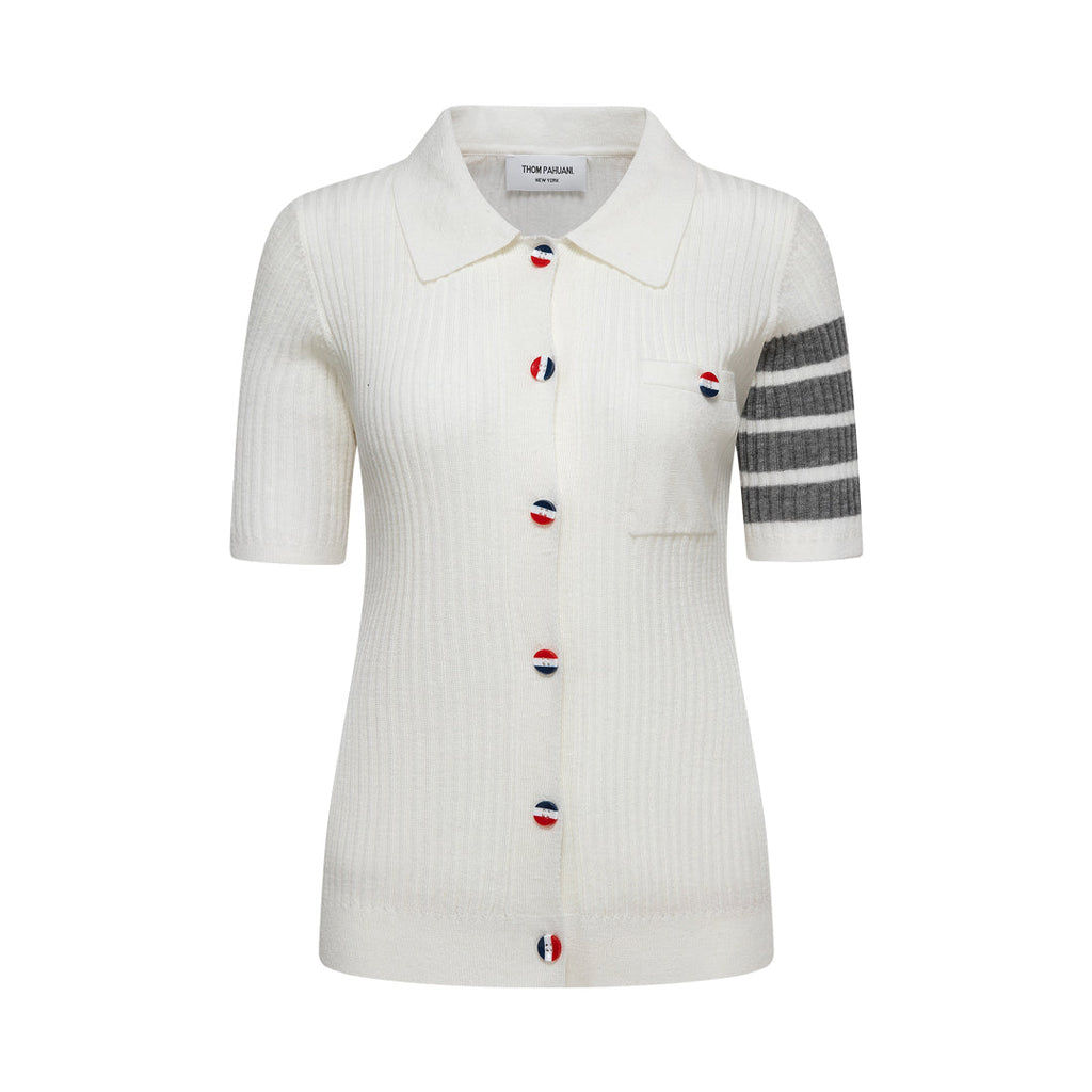 Women Color buckle POLO shirt - Image 3