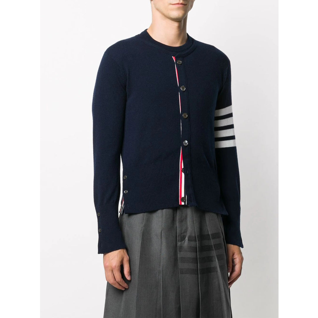 Men's Round neck Cardigan by Thom Browne, knitwear detail view
