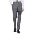 Thom Browne Style Men's Business Trousers - 50% Wool Premium Dress Pants with Signature Four-Bar Detail