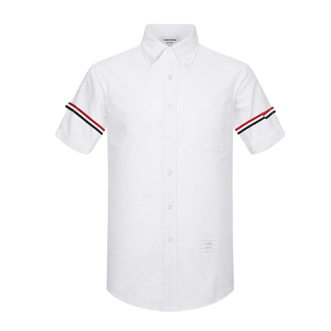 Men's Short shirt by Thom Browne, shirt detail view