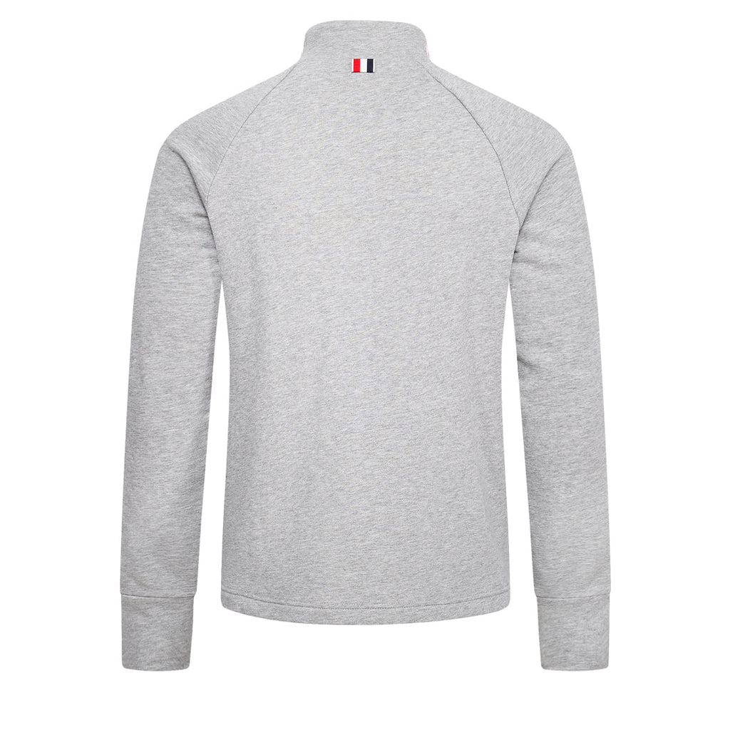 Zip - Up Sweatshirt - Premium Crew Neck Pullover by Thom Browne, garment detail view
