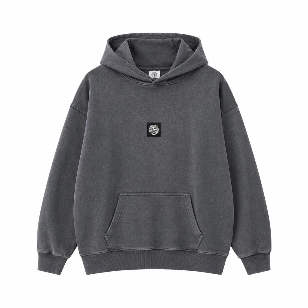 Stone Island Washed Relaxed-Fit Pullover Hoodie