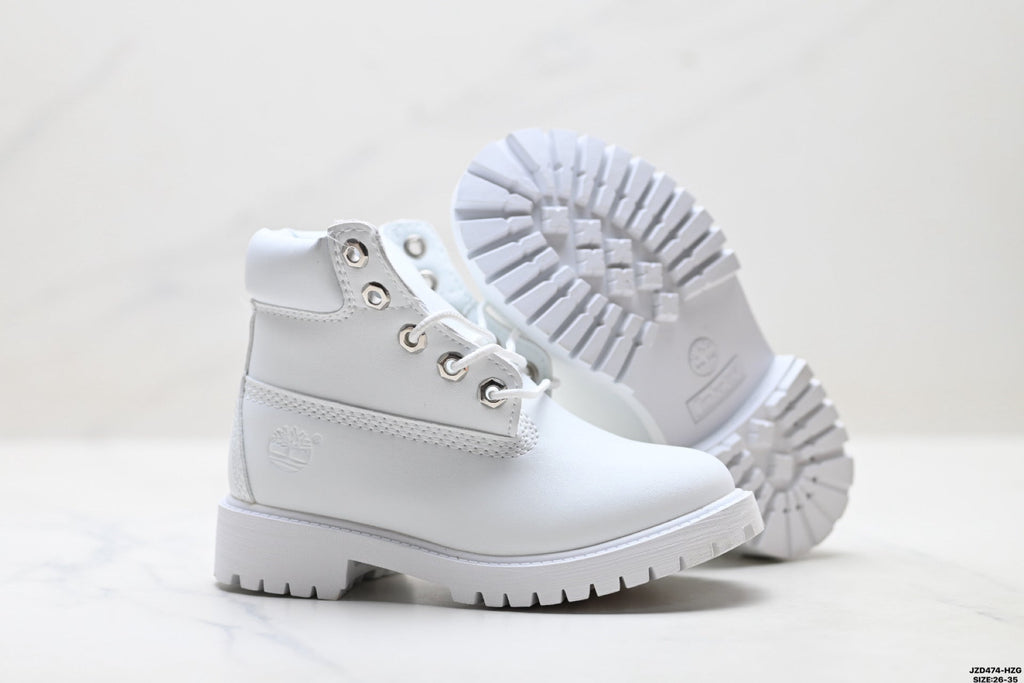 Timberland White Kids Premium Leather Boot - detail image 5