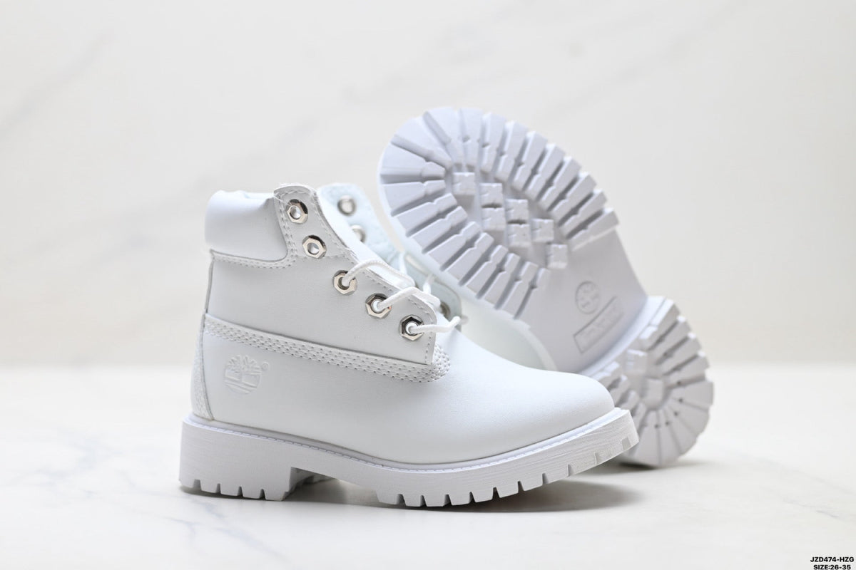 Timberland White Kids Premium Leather Boot - detail image 5
