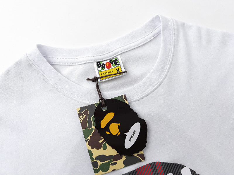 BAPE Stroke Camo By Bathing Big Ape Head T-Shirt - image 3