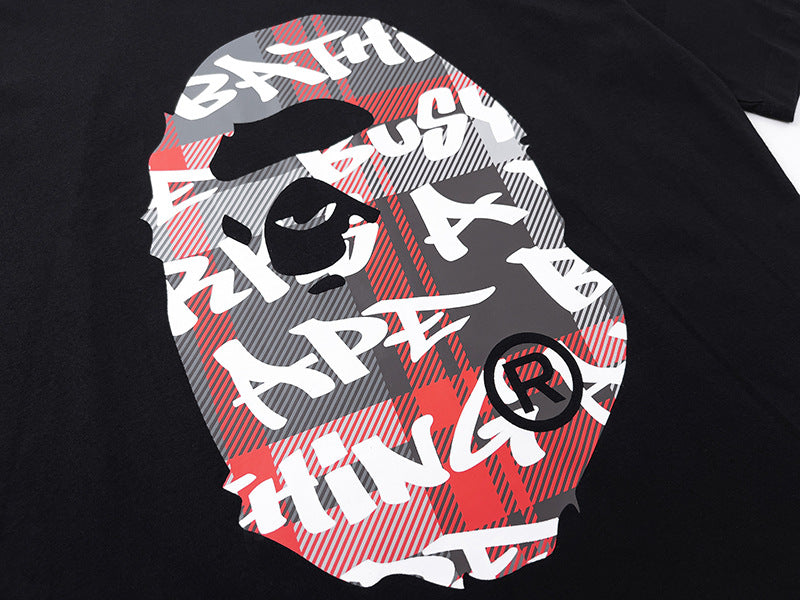 BAPE Stroke Camo By Bathing Big Ape Head T-Shirt - image 5