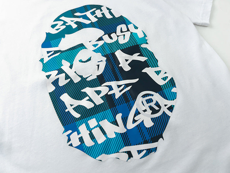 BAPE Stroke Camo By Bathing Big Ape Head T-Shirt - image 5