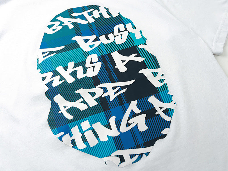 BAPE Stroke Camo By Bathing Big Ape Head T-Shirt - image 6
