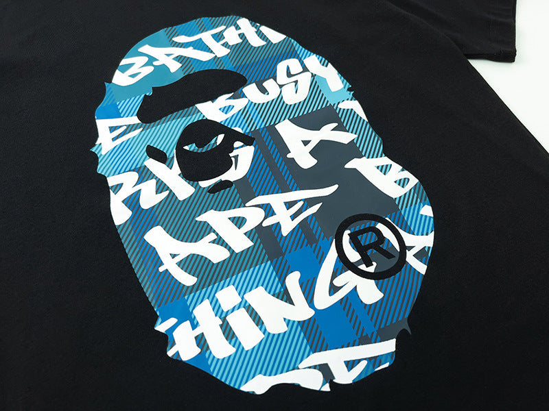 BAPE Stroke Camo By Bathing Big Ape Head T-Shirt - image 5