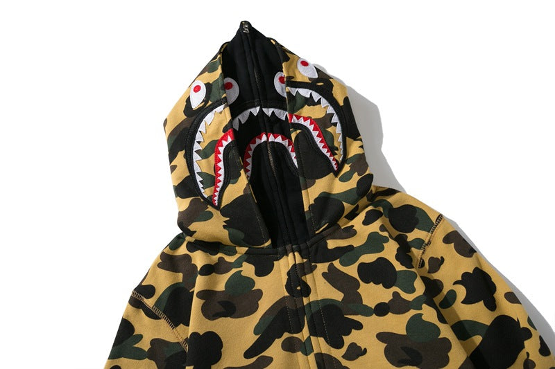 BAPE Double-Hat Camo Shark Hoodies - image 7