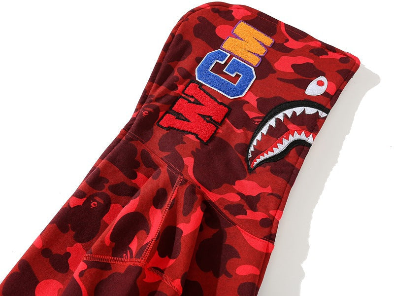 BAPE Camo Shark Zipper splicing Hoodies - image 8