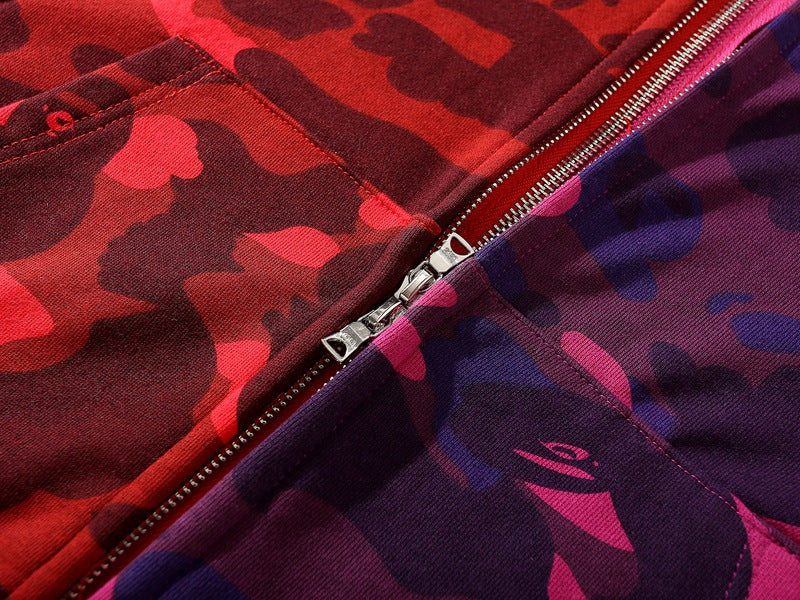 BAPE Camo Shark Zipper splicing Hoodies - image 10