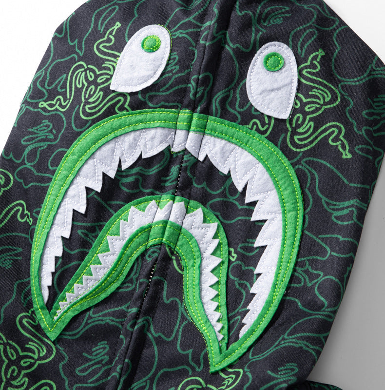 BAPE Green Shark Ape Head Hoodie - image 5
