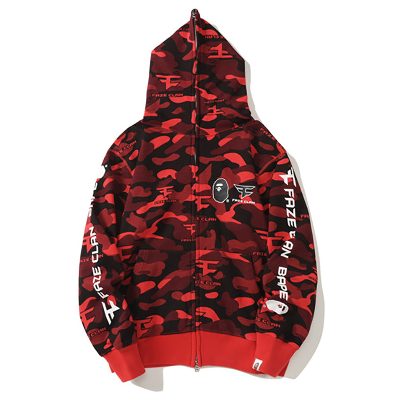 BAPE Red Camo Ape Head Hoodie - image 2