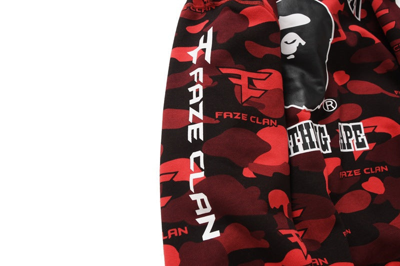 BAPE Red Camo Ape Head Hoodie - image 8