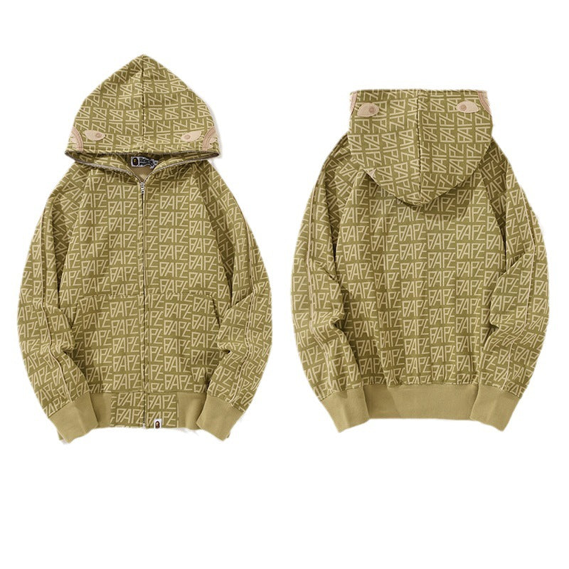 BAPE Logo Color Camo Shark Hoodie - image 4