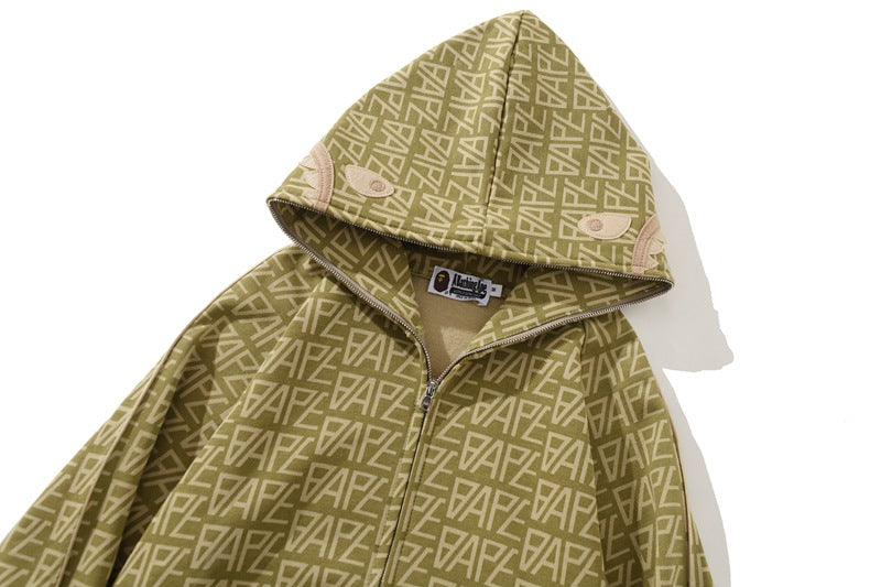 BAPE Logo Color Camo Shark Hoodie - image 5