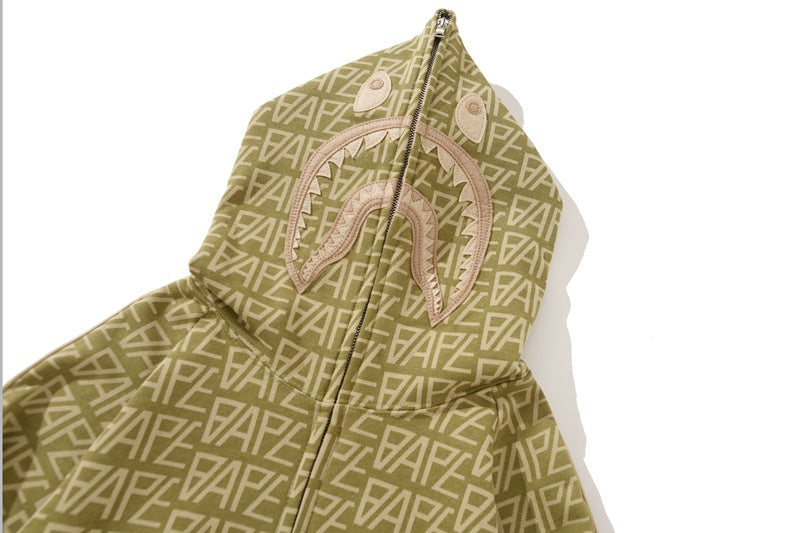 BAPE Logo Color Camo Shark Hoodie - image 6