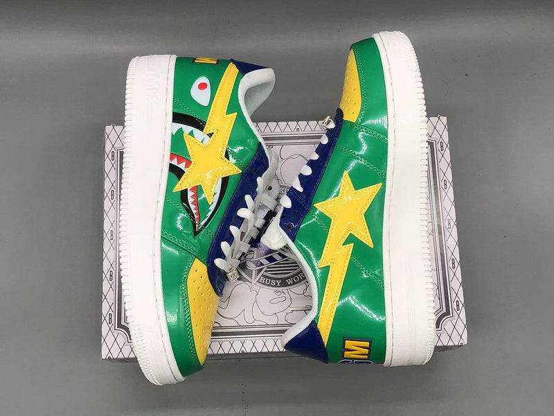 BAPE Bapesta Low M2 'Green Shark Face' - image 4