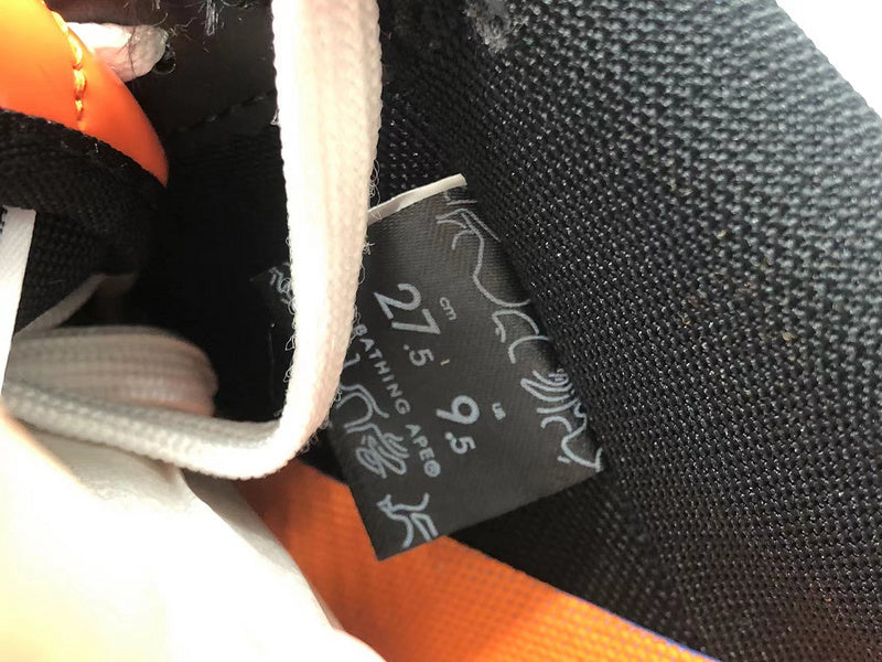 A Bathing Ape Bape Sta Low Mad Shark Black Orange - image 10
