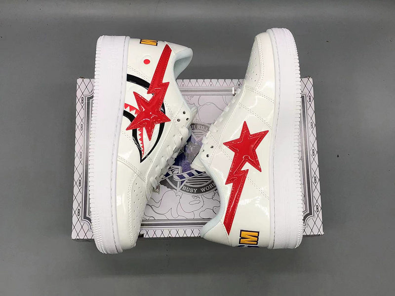A Bathing Ape Bape Sta Low Shark White - image 3