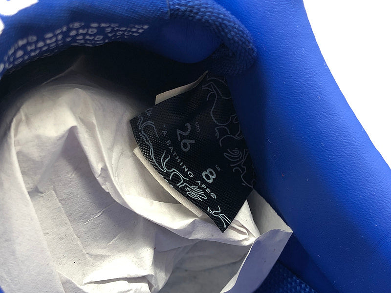 A BATHING APE Bape white & navy patent leather sneakers - image 10