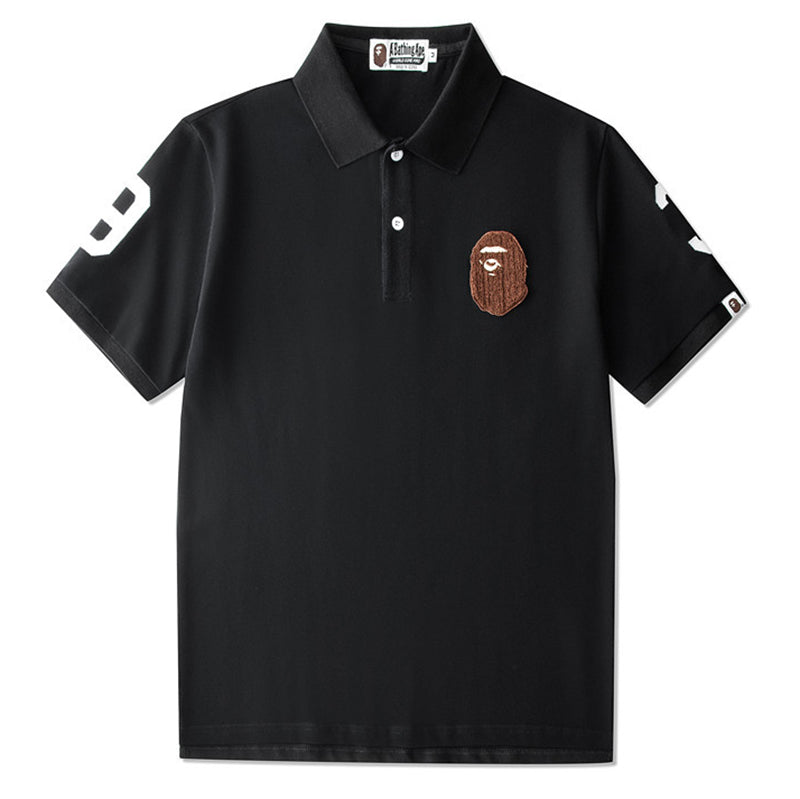 BAPE Embroidery Ape Head Logo Polo T-Shirt - image 2