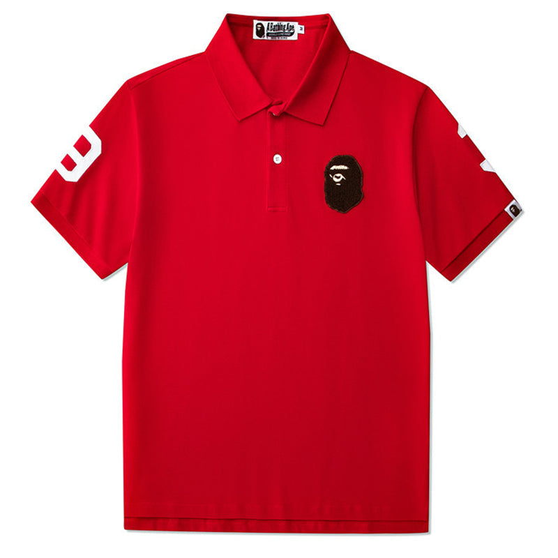 BAPE Embroidery Ape Head Logo Polo T-Shirt - image 4