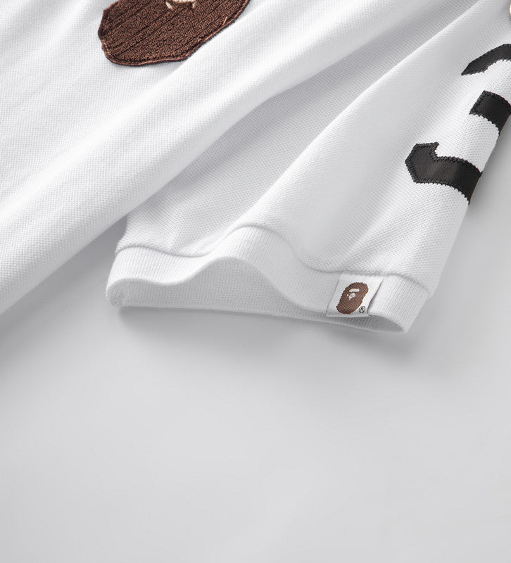 BAPE Embroidery Ape Head Logo Polo T-Shirt - image 7