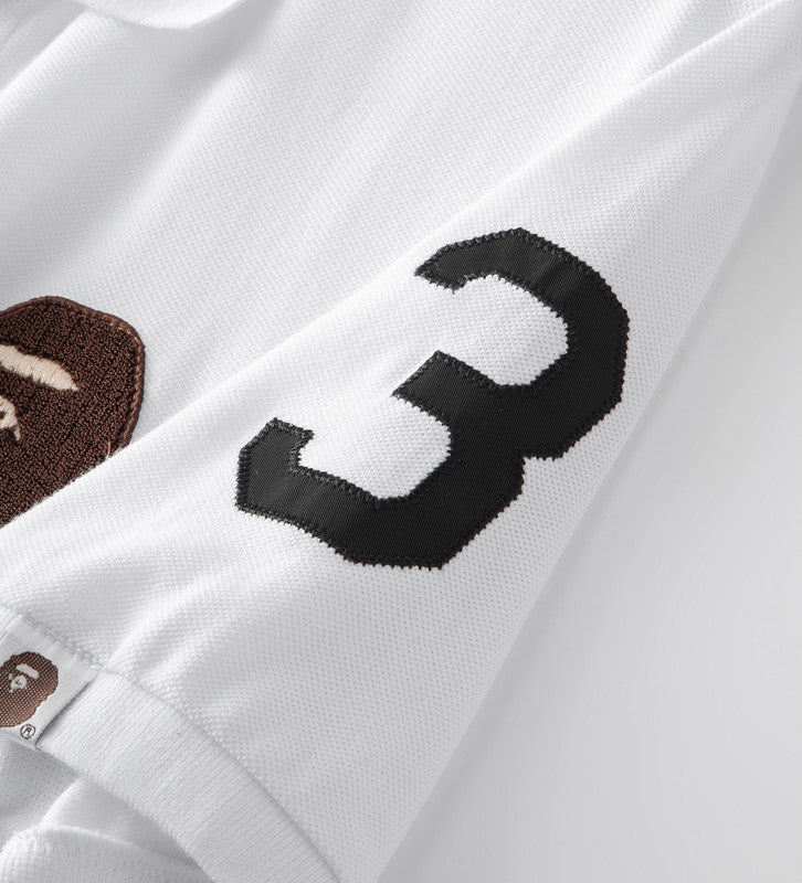 BAPE Embroidery Ape Head Logo Polo T-Shirt - image 8