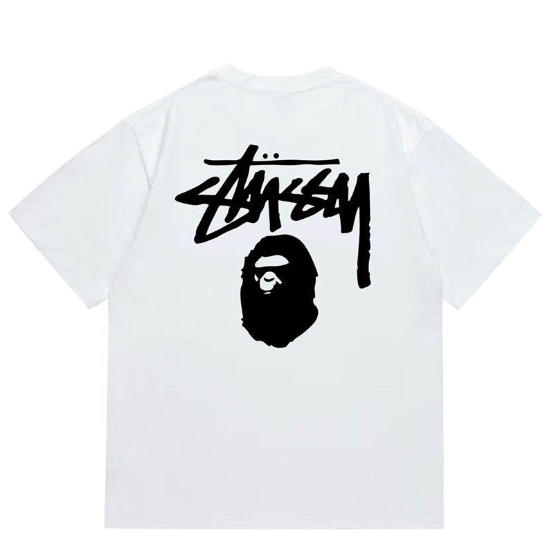 BAPE X Stussy Basic Pigment Dyed Tee - image 2