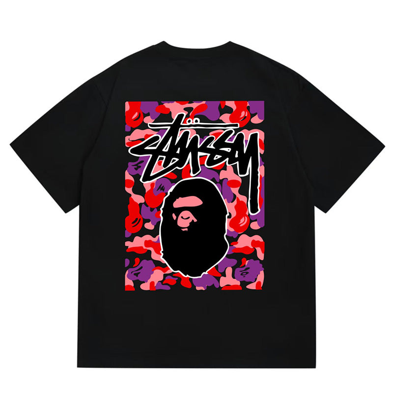 BAPE X Stussy Ape Head Tee - image 3