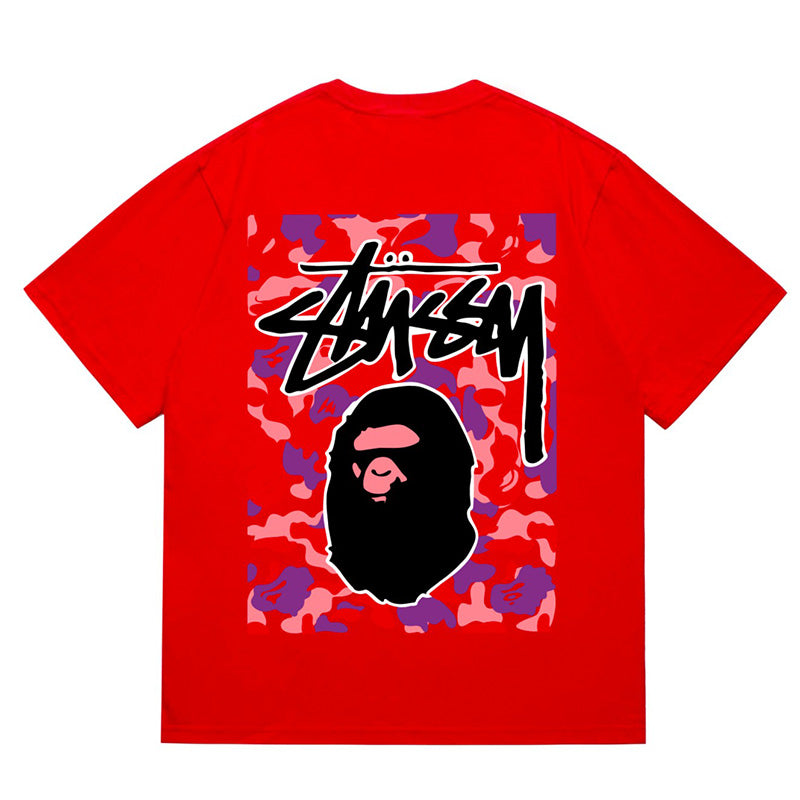 BAPE X Stussy Ape Head Tee - image 3