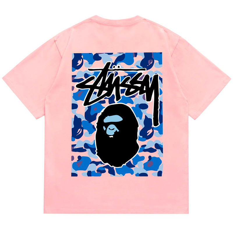 BAPE X Stussy Ape Head Tee - image 3