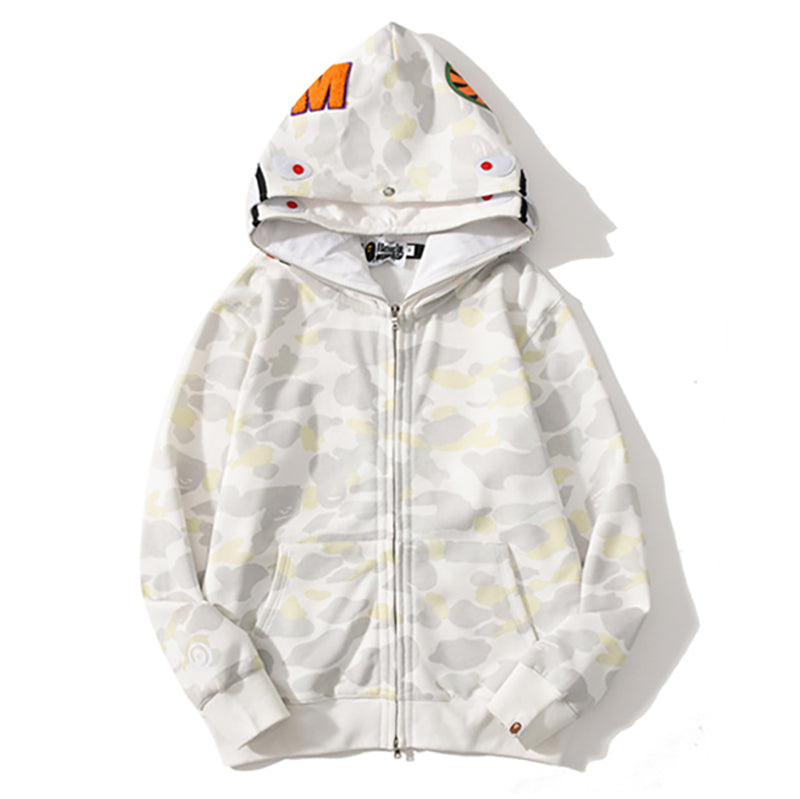 BAPE Glow Camo Shark Wide Full Zip Double Hoodies - image 3