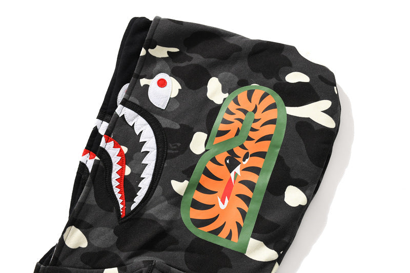 BAPE Glow Camo Shark Wide Full Zip Double Hoodies - image 10