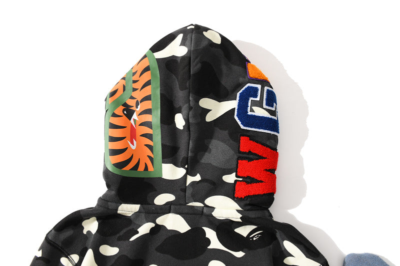 BAPE Glow Camo Shark Wide Full Zip Double Hoodies - image 17