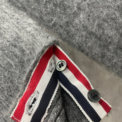 Men's wool sweater by Thom Browne, knitwear detail view