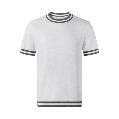 Premium Knitted T-Shirt - Men's 100% Cotton Oxford Shirt by Thom Browne, product detail view