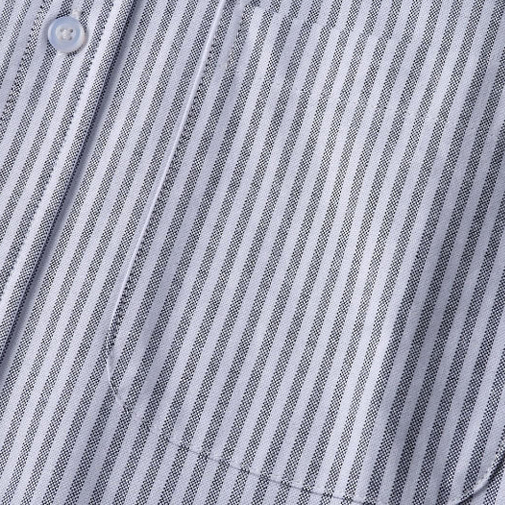 Men's Classic Oxford Shirt — Blue & Grey by Thom Browne, shirt detail view