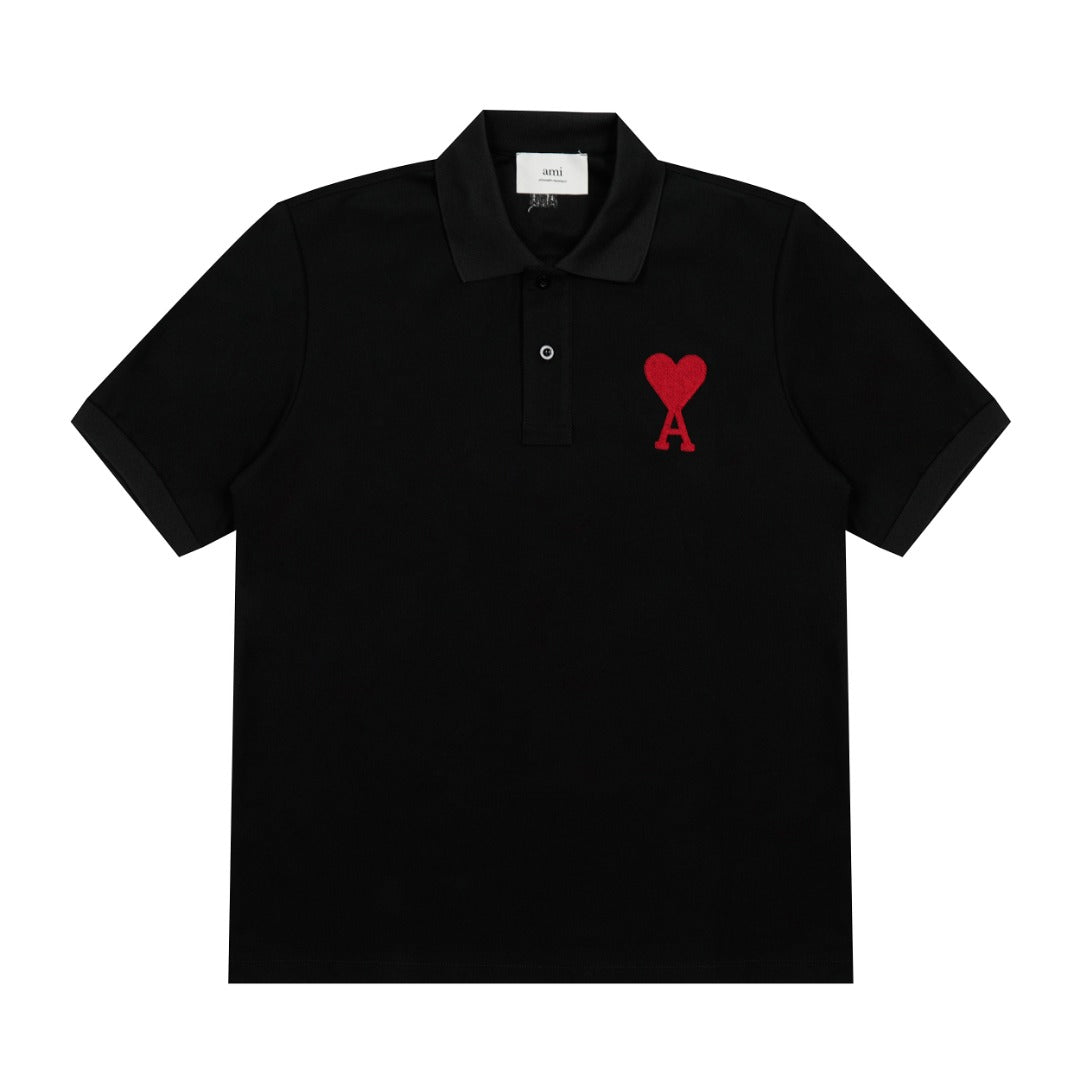 3D Heart Embroidery Polo Shirt ¨C Unisex