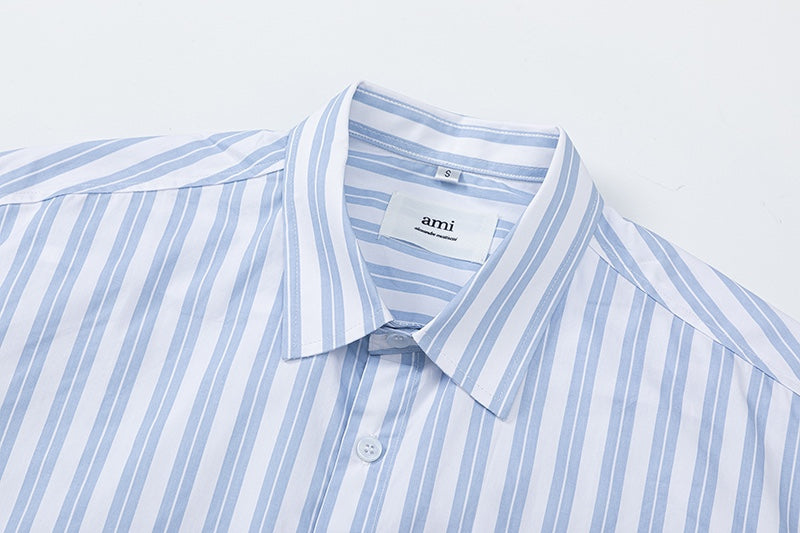 Unisex Short-Sleeve Striped Shirt