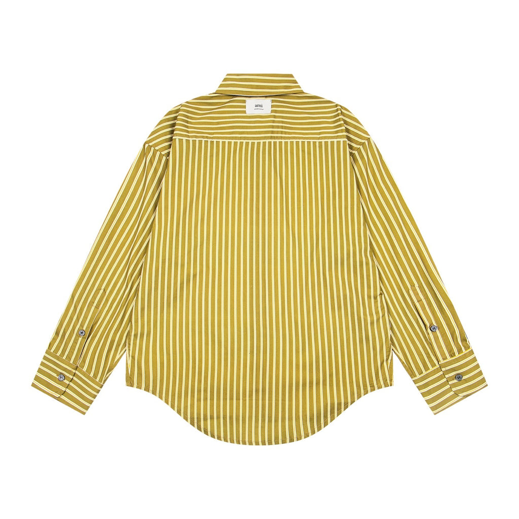 Unisex Vertical Striped Long-Sleeve Shirt