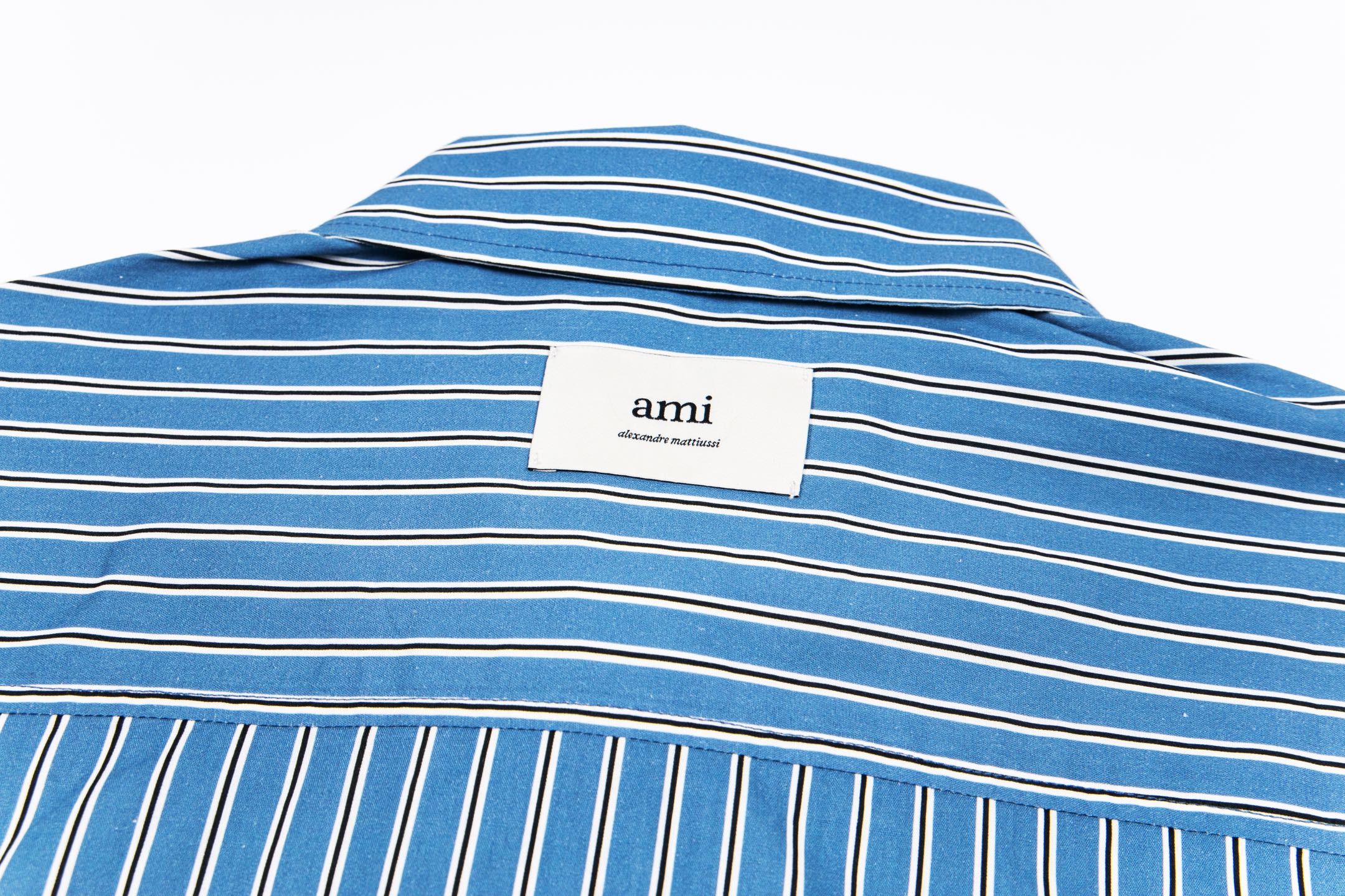 Unisex Vertical Striped Long-Sleeve Shirt