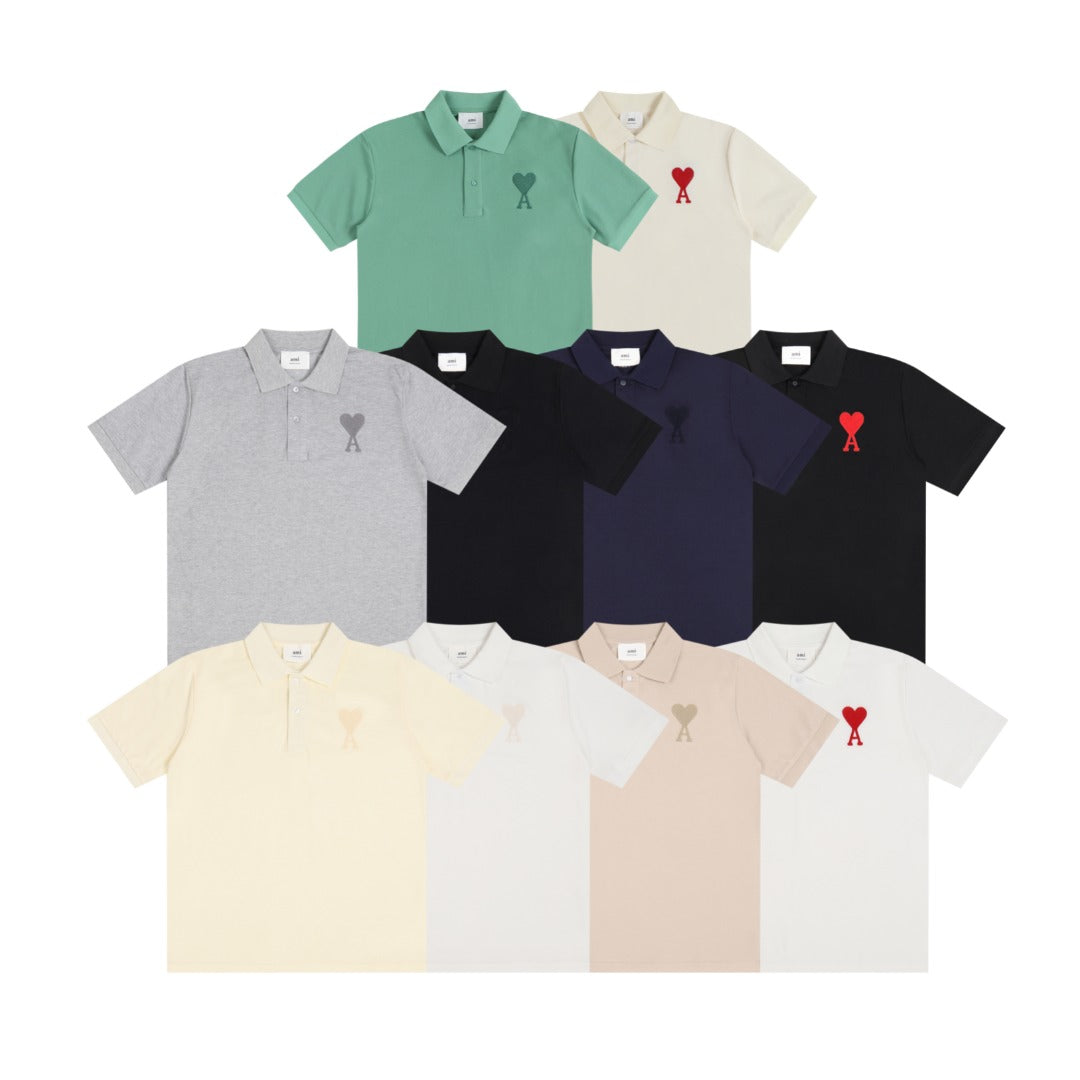 3D Heart Embroidery Polo Shirt ¨C Unisex