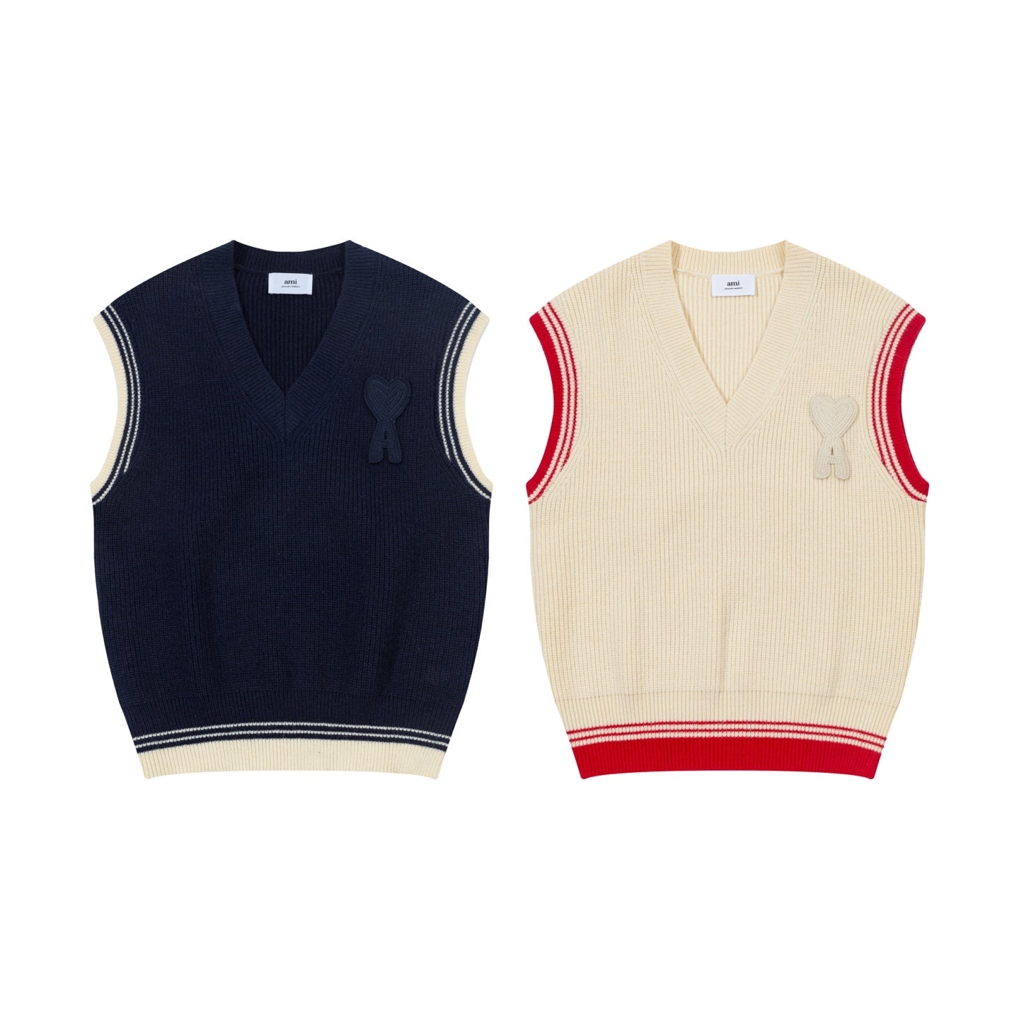 Striped V-Neck Sweater Vest ¨C Unisex