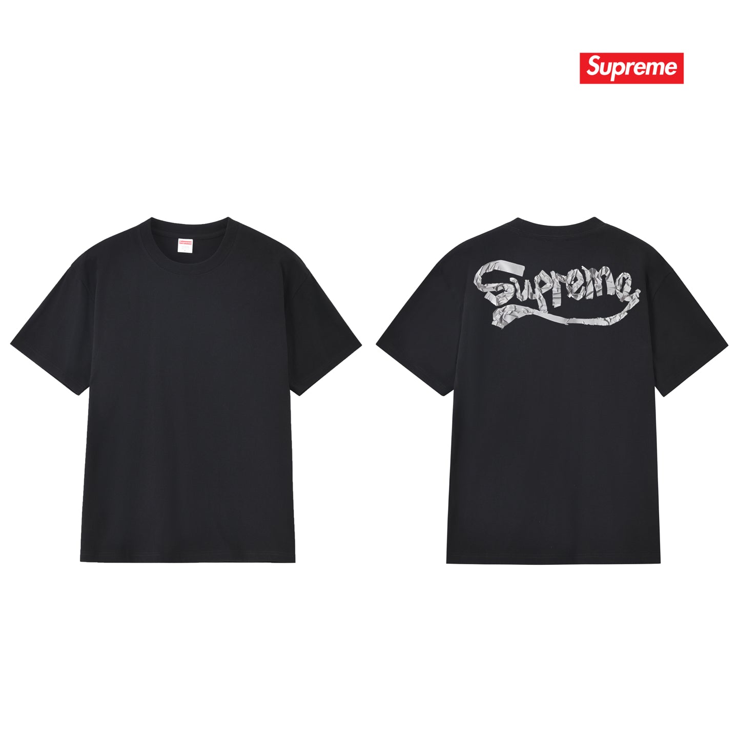 Back Logo Print Unisex Crew Neck T-Shirt THOM TREND