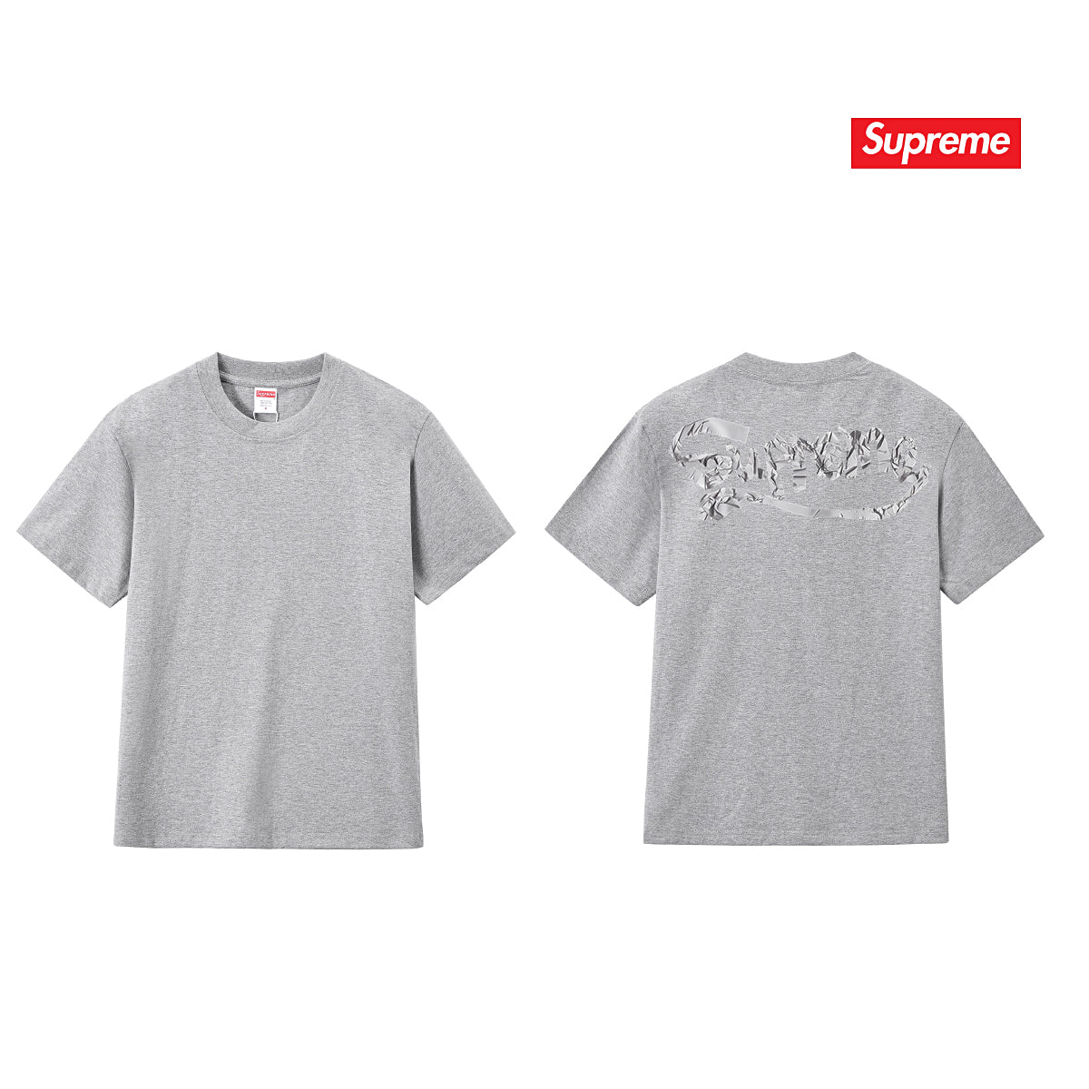 Back Logo Print Unisex Crew Neck T-Shirt THOM TREND