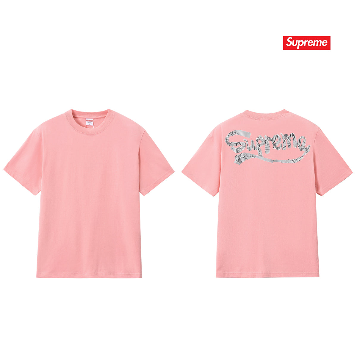 Back Logo Print Unisex Crew Neck T-Shirt THOM TREND