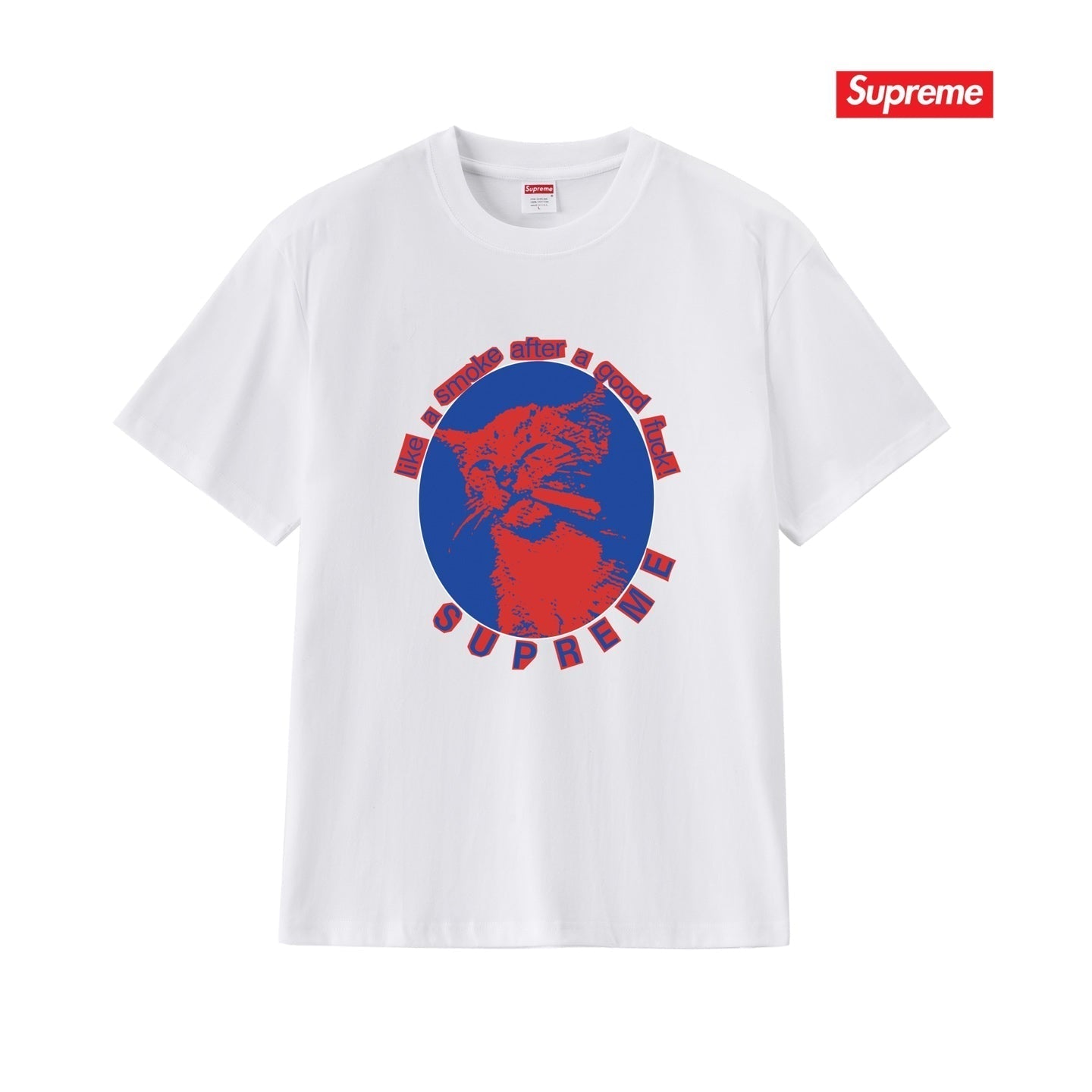 Cat Graphic Print Unisex T-Shirt THOM TREND